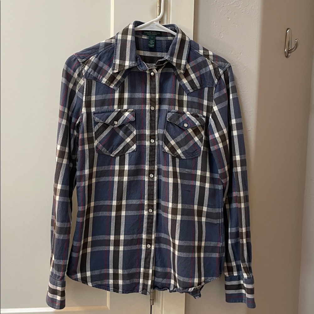 Ralph Lauren Navy and Red Plaid Shirt